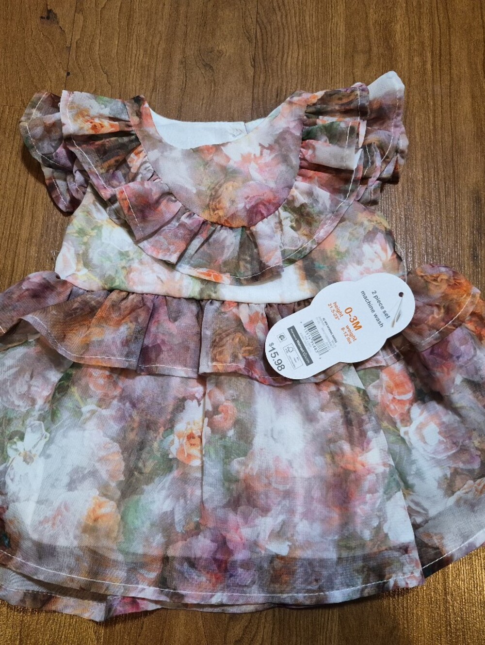 Floral Ruffle Baby Dress - Multi Color